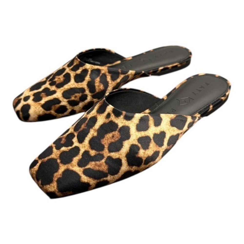 Katy Perry The Evie Mule Leopard‎ Print Satin 5 NIB